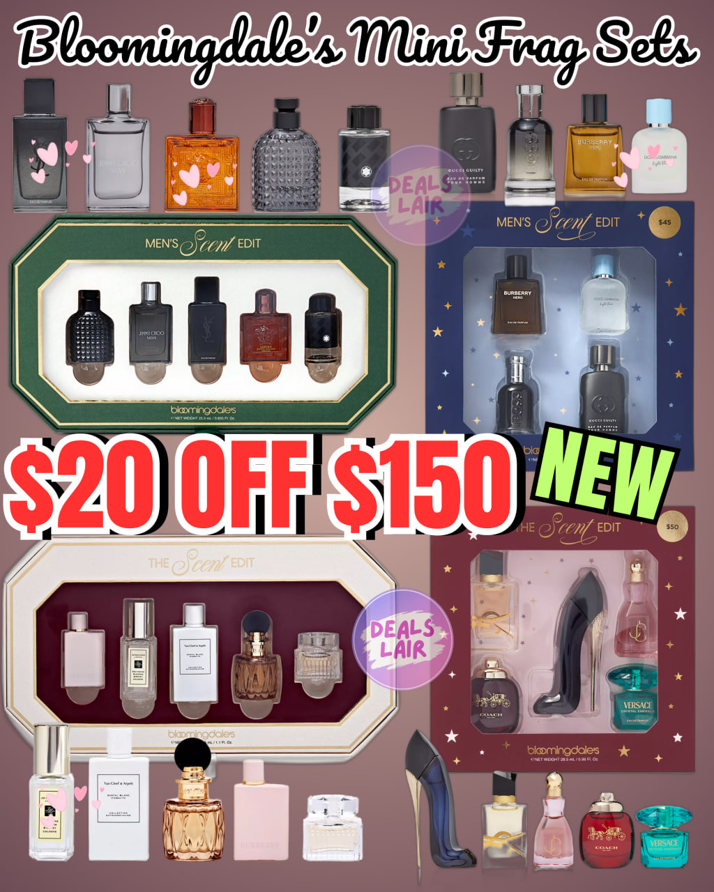 Bloomingdale's Exlucive Mini Fragrance Sets | Nước hoa mini cho nam & nữ